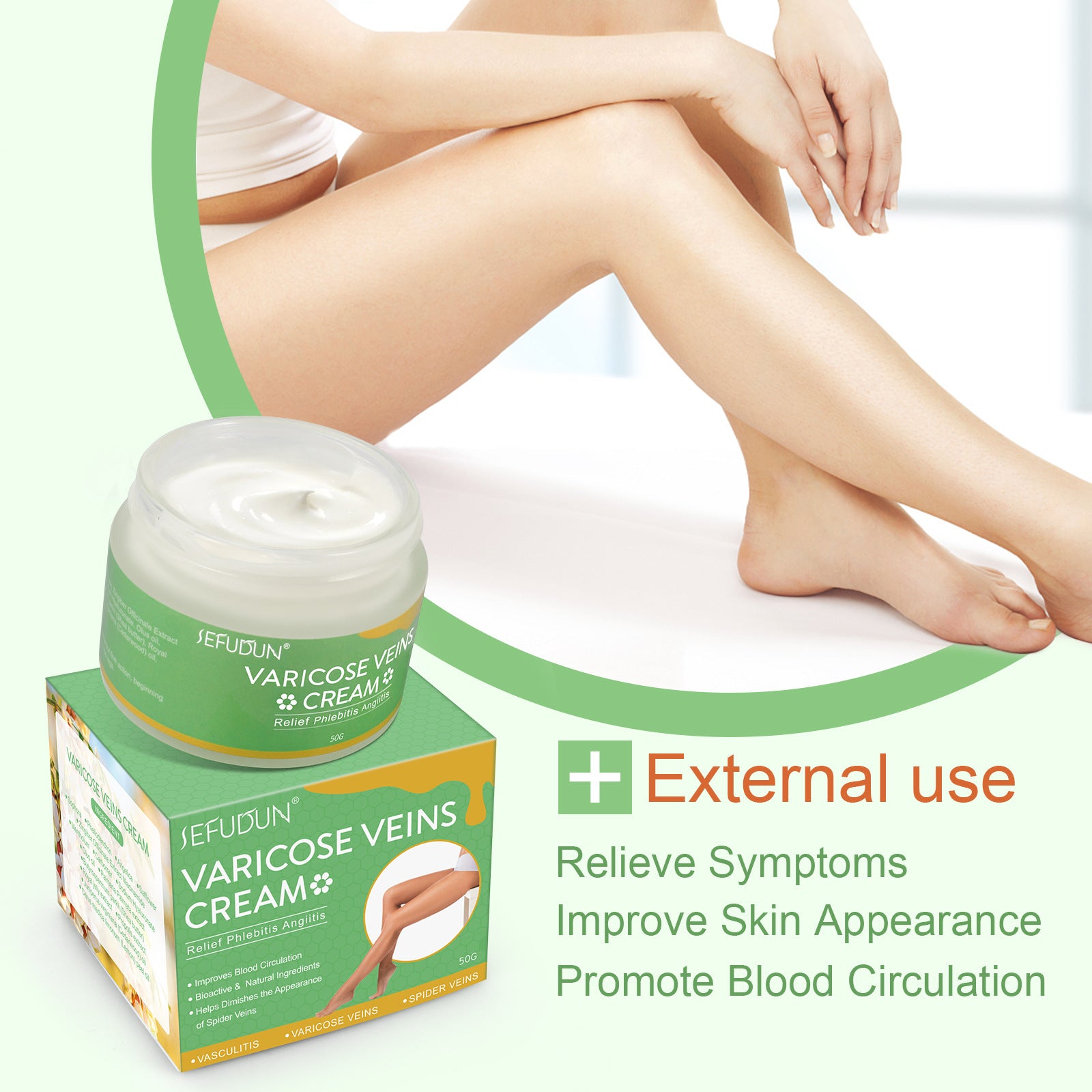 Vein Cream Red Blood Streaks Repair Earthworm Leg Bruises Bulge Relief Pain Safflower Ointment Varicose Cream